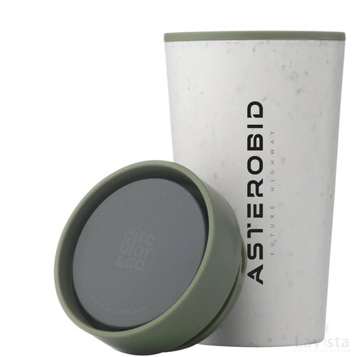 Circular&Co Recycled Coffee Cup 340 Ml Koffiebeker Wit/Groen