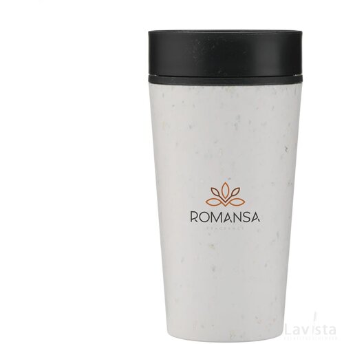Circular&Co Recycled Coffee Cup 340 Ml Koffiebeker Wit/Zwart