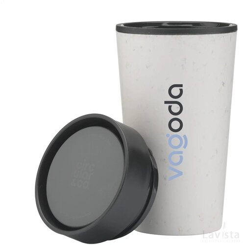 Circular&Co Recycled Coffee Cup 340 Ml Koffiebeker Wit/Zwart