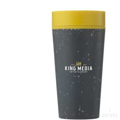 Circular&Co Recycled Coffee Cup 340 Ml Koffiebeker Zwart/Geel