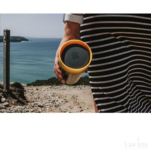 Circular&Co Recycled Coffee Cup 340 Ml Koffiebeker Zwart/Geel