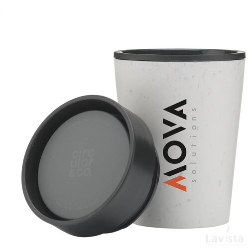 Circular&Co Recycled Coffee Cup 227 Ml Koffiebeker Wit/Zwart