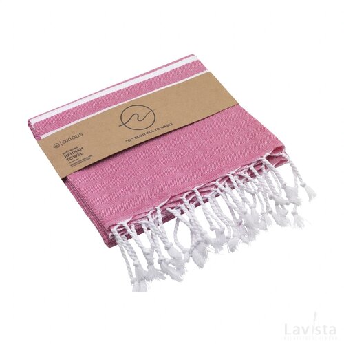 Oxious Hammam Towels - Vibe Luxury Stripe Hamamdoek Roze