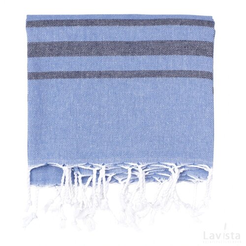 Oxious Hammam Towels - Vibe Luxury Stripe Hamamdoek Lichtblauw/Navy