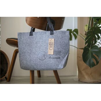 Rpet Felt Shoulder Bag Schoudertas Grijs