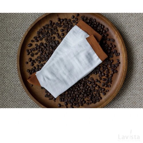 Coffee Socks Sokken Wit/Bruin