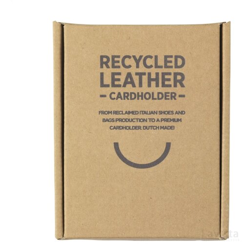 Gerecyclede leren paspoorthoesje Zwart