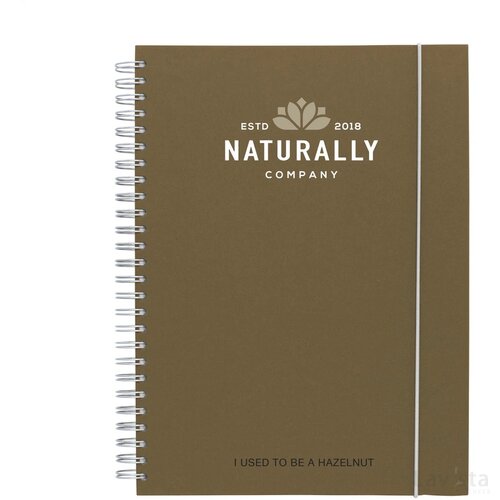 Notebook Agricultural Waste A5 - Hardcover 100 Pagina's Hazelnut