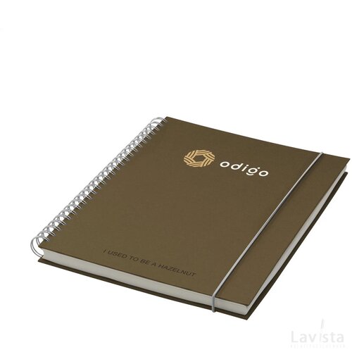Notebook Agricultural Waste A5 - Hardcover 100 Pagina's Hazelnut