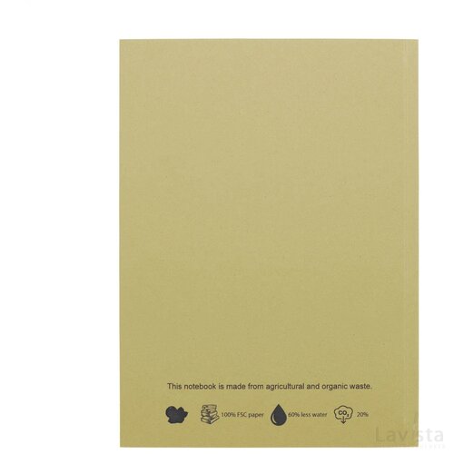 Notebook Agricultural Waste A5 - Softcover 100 Pagina's Olive
