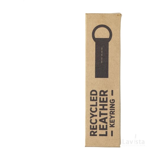 Recycled Leather Keyring Sleutelhanger Zwart