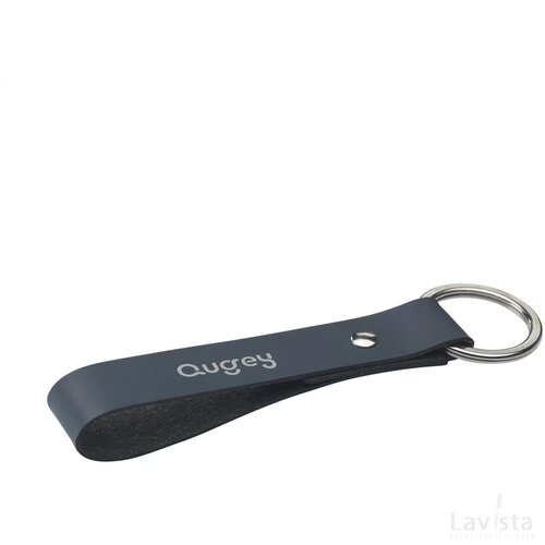 Recycled Leather Keyring Sleutelhanger Donkerblauw