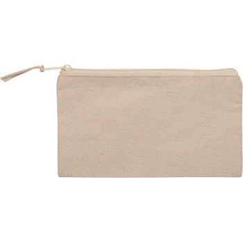 Katoenen etui/toilettas met rits ecru