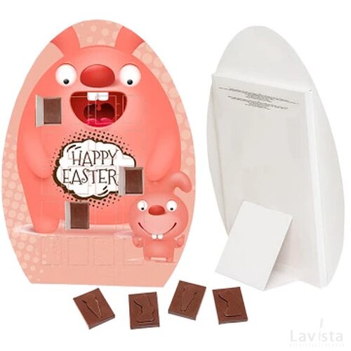 Paasei-chocoladedoos met 20 rechthoekige chocolaatjes custom made