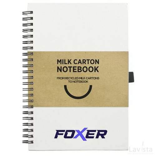 Milk-Carton Wire-O Notebook A5 Notitieboekje Beige