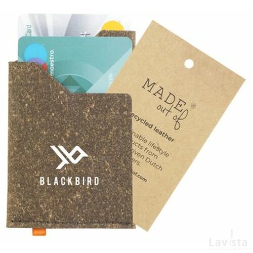 Recycled Leather Cardholder Kaarthouder Bruin