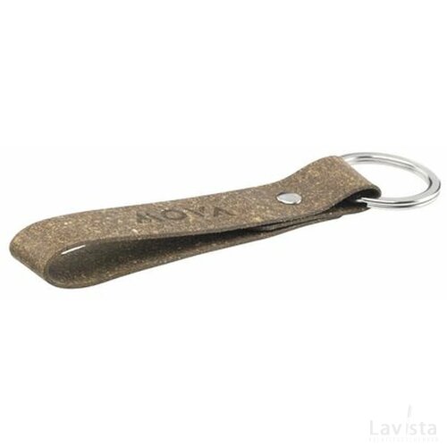 Recycled Leather Keyring Sleutelhanger Bruin