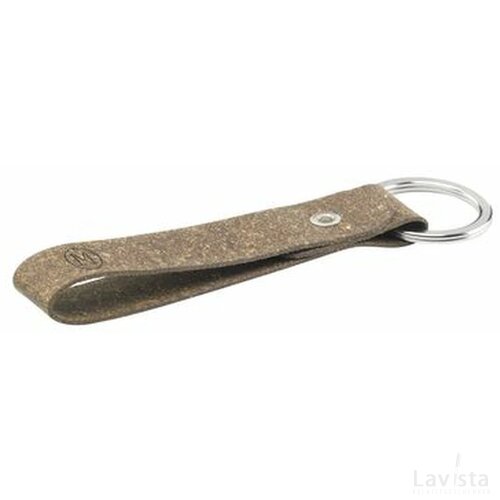 Recycled Leather Keyring Sleutelhanger Bruin