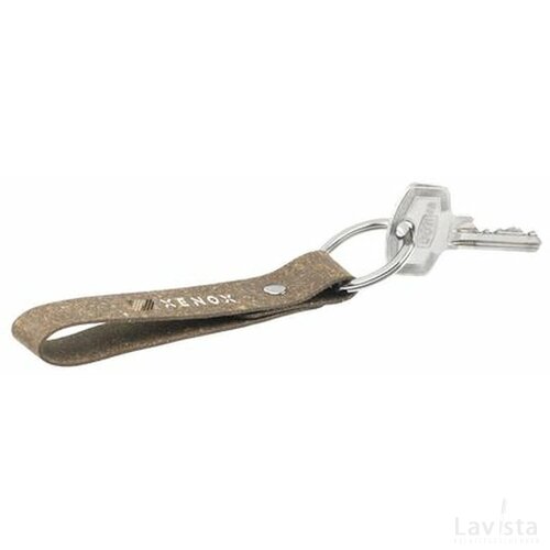 Recycled Leather Keyring Sleutelhanger Bruin