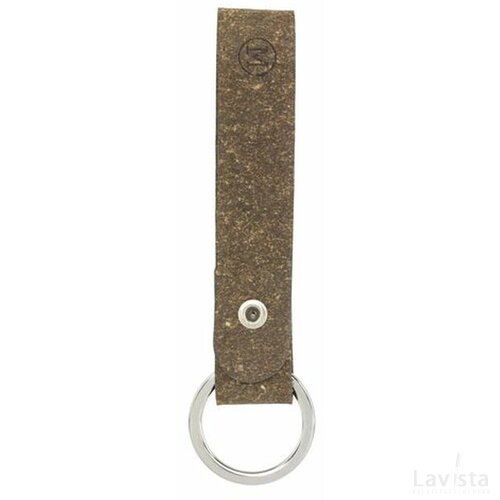 Recycled Leather Keyring Sleutelhanger Bruin