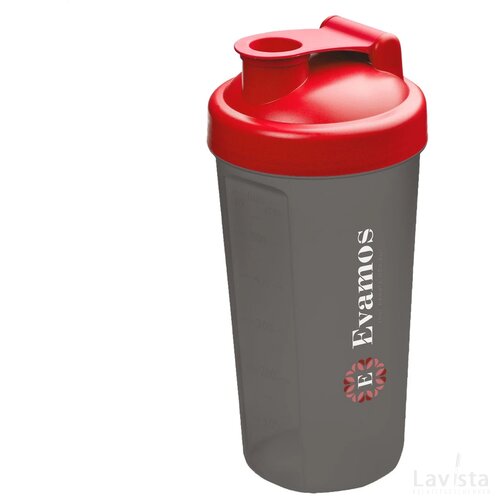 Shaker Proteïn Drinkbeker Rood/Grijs