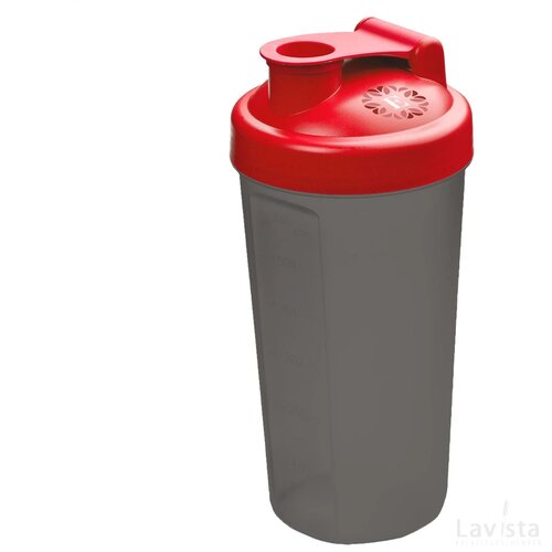 Shaker Proteïn Drinkbeker Rood/Grijs