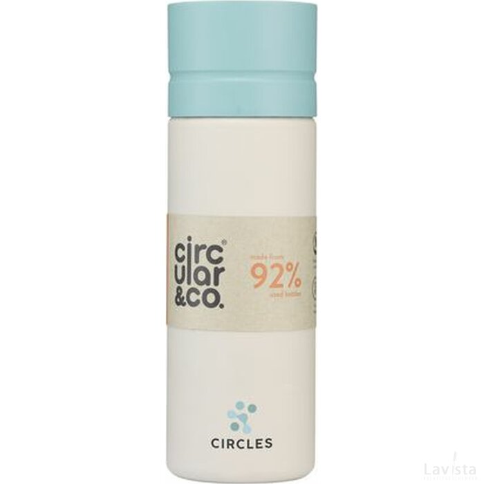 Circular&Co Reusable Bottle Waterfles Crème/Blauw