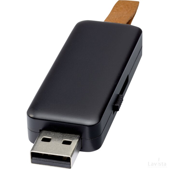 Gleam oplichtende USB flashdrive 4 GB Zwart