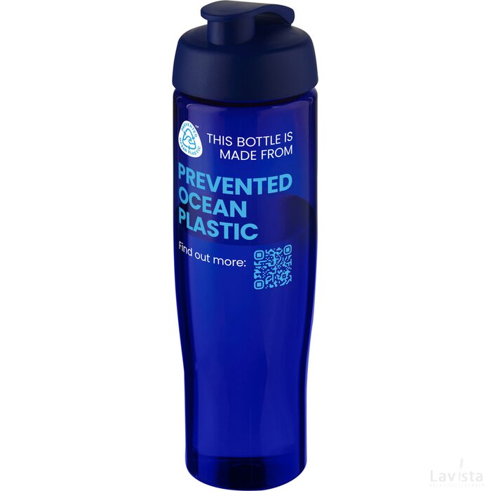 H2O Active® Eco Tempo drinkfles van 700 ml met klapdeksel Blauw, Blauw Blauw/Blauw