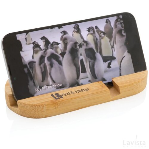 Bamboe tablet en telefoon stand bruin