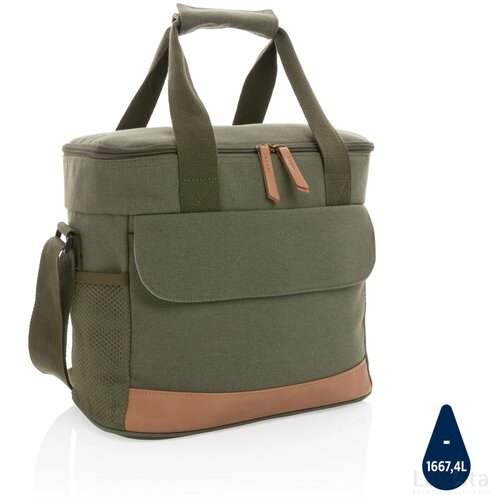 Impact AWARE™ 16 oz. recycled canvas koeltas groen