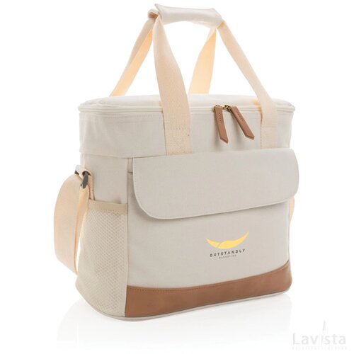 Impact AWARE™ 16 oz. recycled canvas koeltas gebroken wit