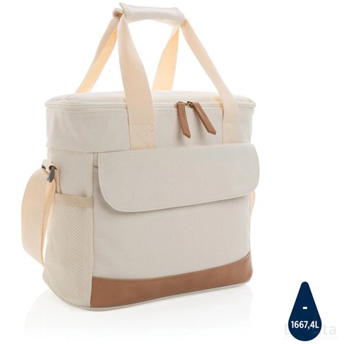 Impact AWARE™ 16 oz. recycled canvas koeltas gebroken wit