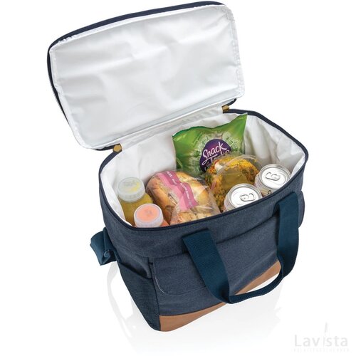 Impact AWARE™ 16 oz. recycled canvas koeltas blauw