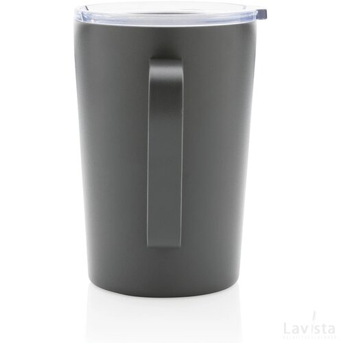 RCS gerecycled roestvrijstalen moderne vacuümmok met deksel grijs