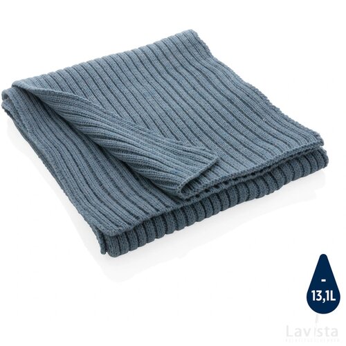 Impact AWARE™ Polylana® dubbel gebreide sjaal 180x25cm sage blue