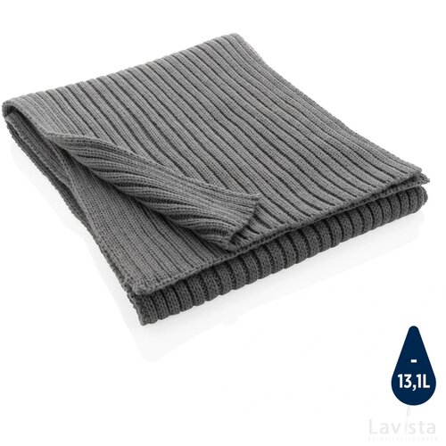 Impact AWARE™ Polylana® dubbel gebreide sjaal 180x25cm grijs