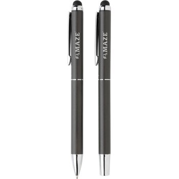 Swiss Peak deluxe pen set in PU etui zwart