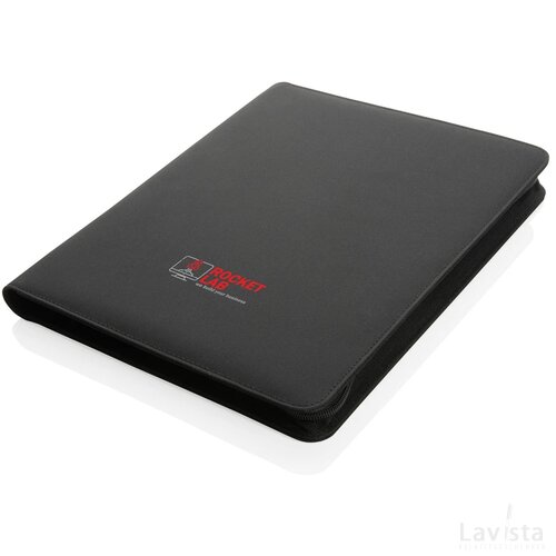 Impact Aware™ deluxe 300D tech portfolio met rits zwart