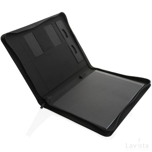 Impact Aware™ deluxe 300D tech portfolio met rits zwart