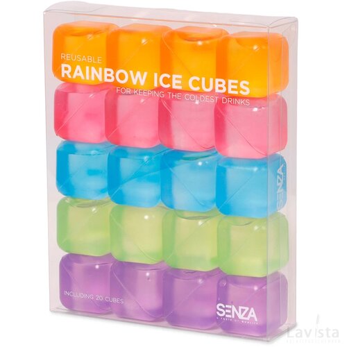 SENZA Herbruikbare Regenboog Ijsblokjes