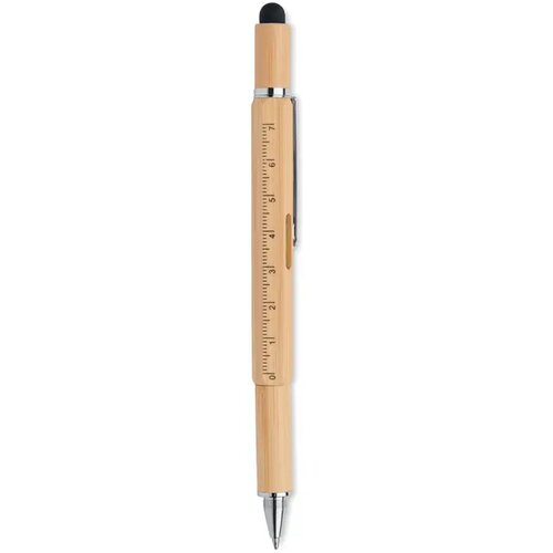 Multifunctionele pen met waterpas Bruin