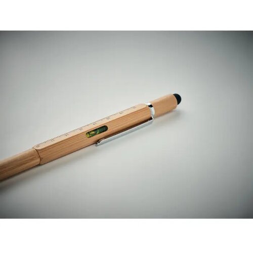 Multifunctionele pen met waterpas Bruin