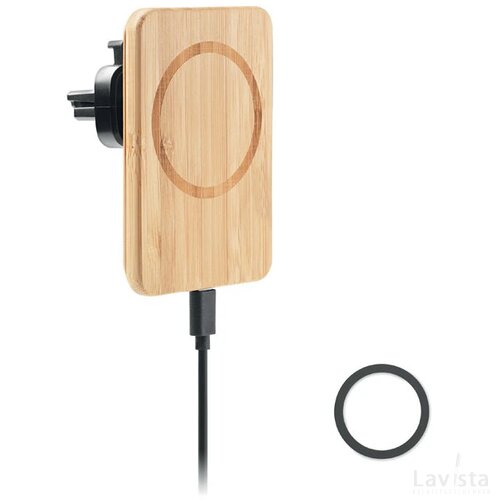 Magnetische draadloze lader 15w Nago hout