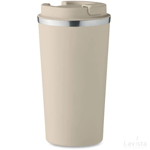 Dubbelwandige beker 510 ml Brace + beige