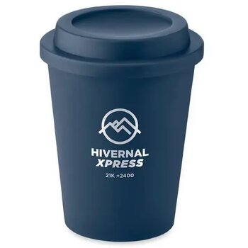 Dubbelwandige PP beker Kobaltblauw 300 ml Dubbelwandige PP beker Kobaltblauw 300 ml