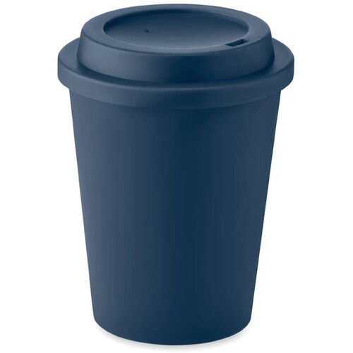Dubbelwandige PP beker Kobaltblauw 300 ml