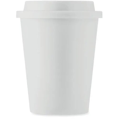 Dubbelwandige PP beker Wit 300 ml