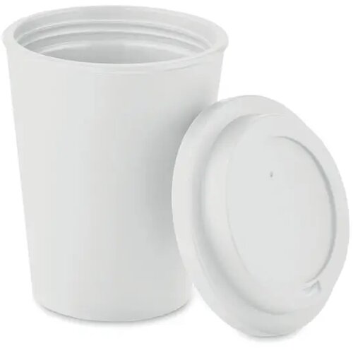 Dubbelwandige PP beker Wit 300 ml