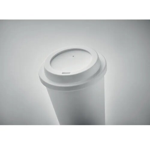 Dubbelwandige PP beker Wit 300 ml
